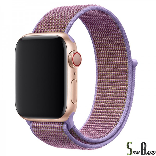 Opaska nylonowa StrapBand do Apple Watch Series 1/2/3/4/5 w kolorze fioletowym