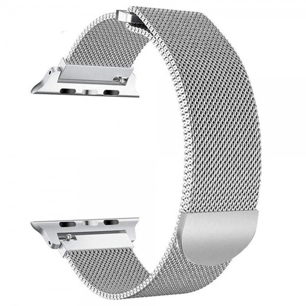 Opaska mediolańska StrapBand do Apple Watch Series 1/2/3/4/5 42/44mm w kolorze srebrnym