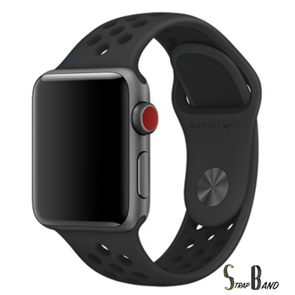 Opaska sportowa StrapBand do Apple Watch Series 1/2/3/4/5 38/40mm w kolorze czarnym