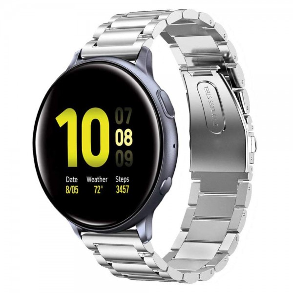 Opaska stalowa StrapBand do Samsung Galaxy Watch Active 2 w kolorze srebrnym