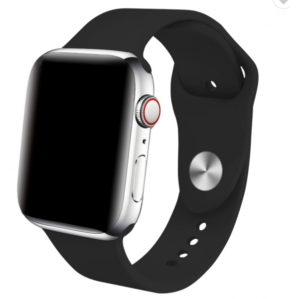 Opaska silikonowa StrapBand do Apple Watch Series 1/2/3/4/5 38/40mm w kolorze czarnym