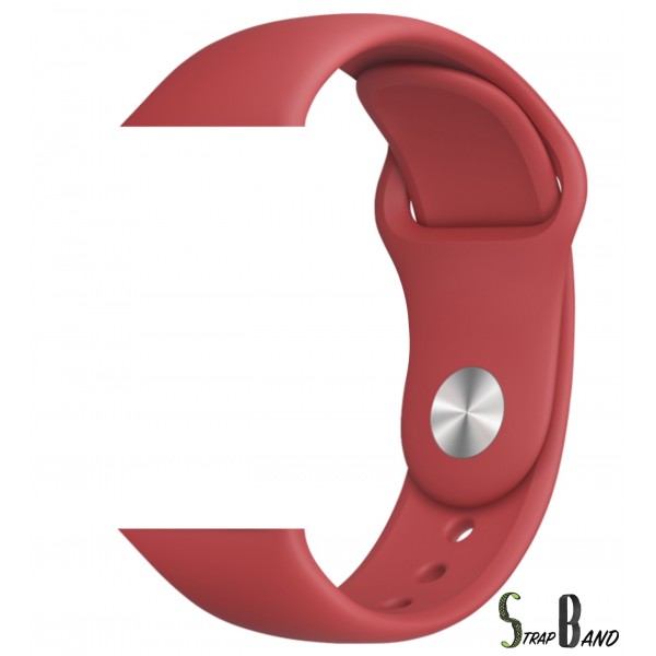Opaska silikonowa StrapBand do Apple Watch Series 1/2/3/4/5 38/40mm w kolorze czerwonym