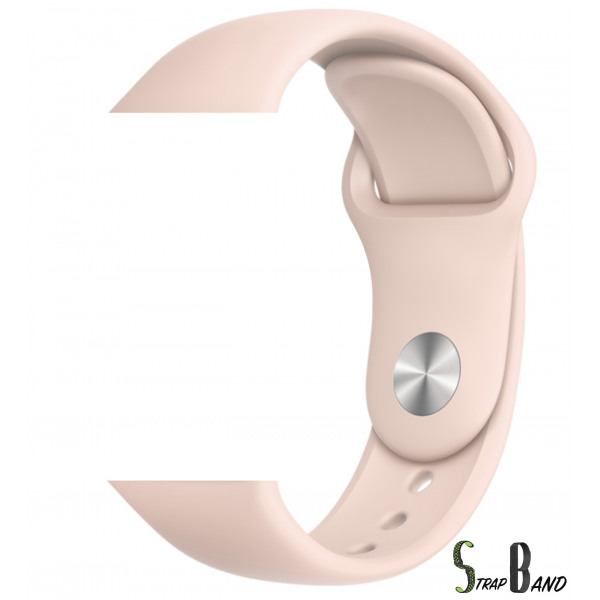 Opaska silikonowa StrapBand do Apple Watch Series 1/2/3/4/5 38/40mm w kolorze pudrowego różu