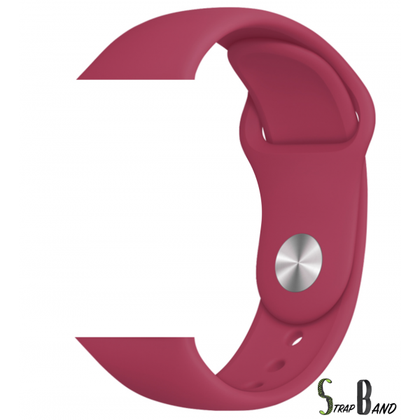 Opaska silikonowa StrapBand do Apple Watch Series 1/2/3/4/5 38/40mm w kolorze bordowym