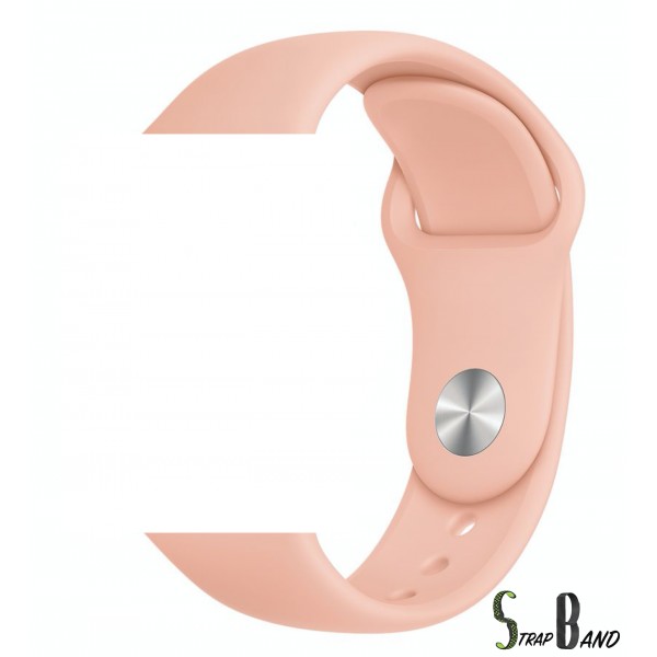 Opaska silikonowa StrapBand do Apple Watch Series 1/2/3/4/5 42/44mm w kolorze grejpfrutowym